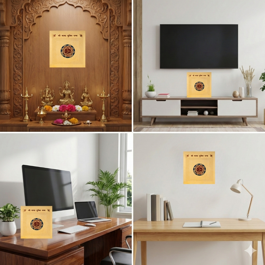 Gold Plated Badha Mukti Yantra